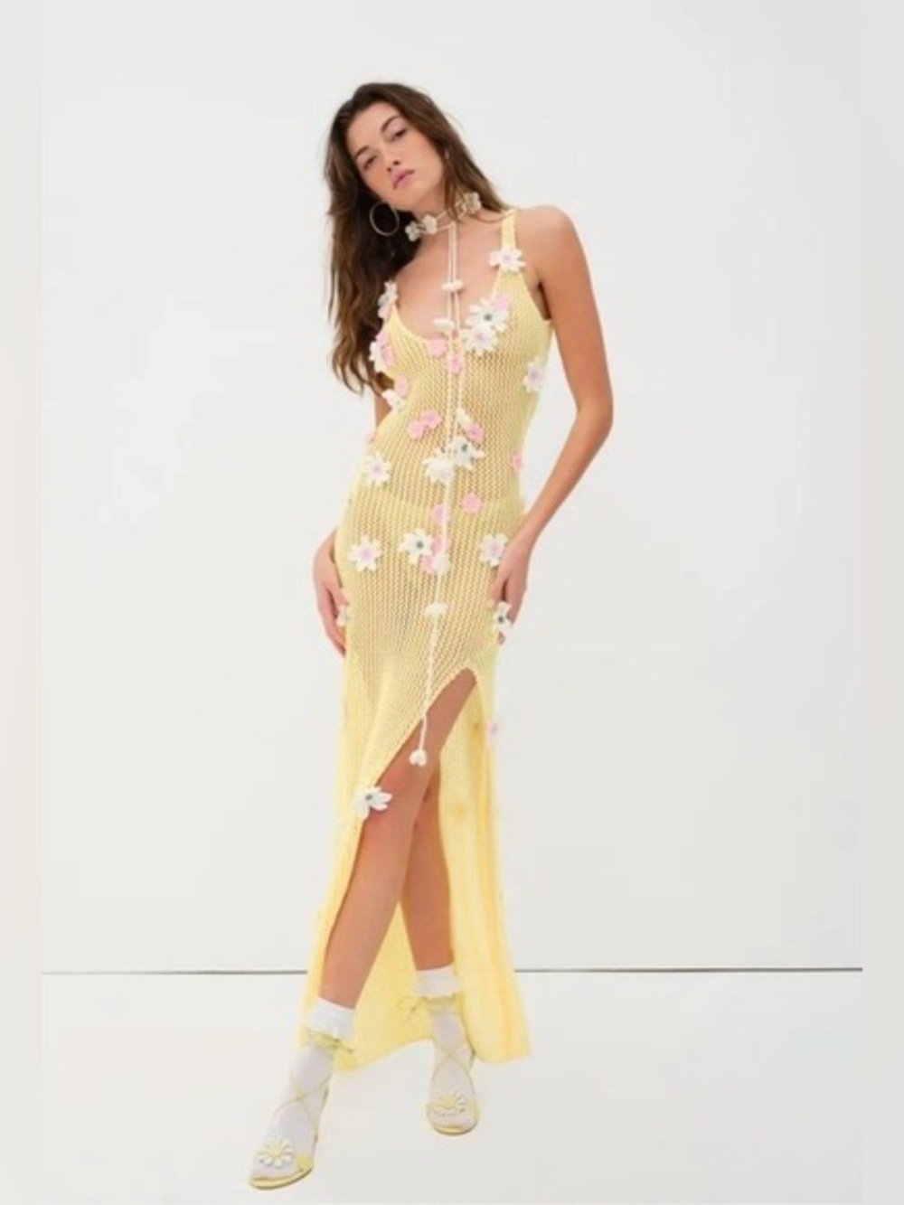For Love and Lemons - Corie Crochet Maxi Dress